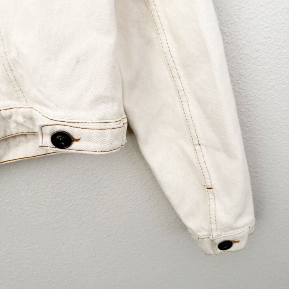 BDG x URBAN OUTFITTERS | Ivory Cream Ecru Jean Western Denim Jacket | Small - Picture 9 of 10